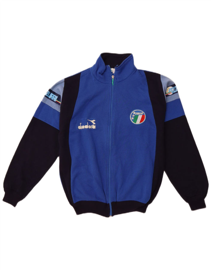 DIADORA Chaqueta de chándal Italia para mujer IT 44 Large Blue Colourblock