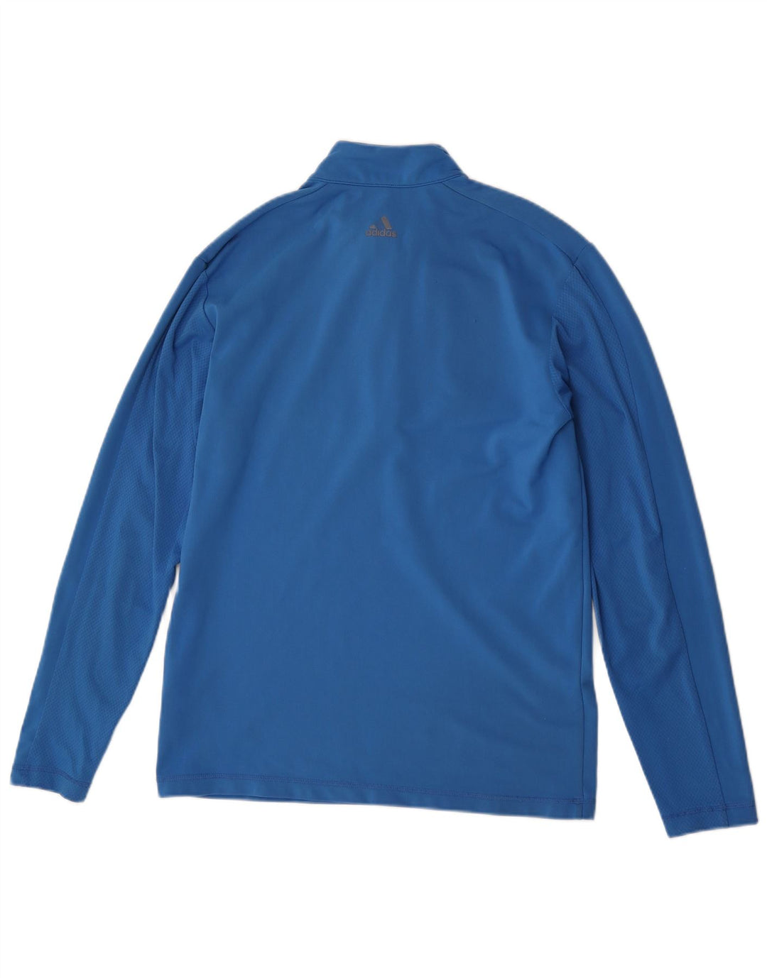 Adidas Mens Climalite Zip Neck Jersey Chándal Top Medio Azul Poliéster