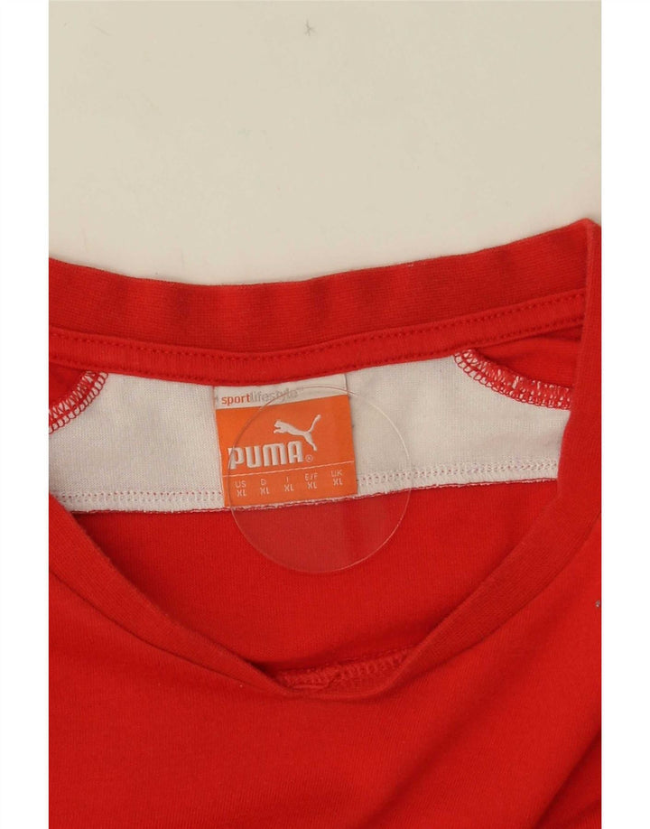 Camiseta Puma Hombre Top XL Rojo Colorblock