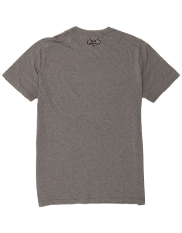 Under Armour Hombre Heat Gear Graphic Camiseta Top Gris Medio
