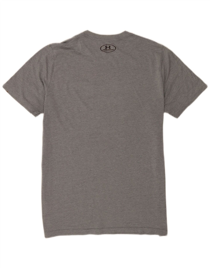 Under Armour Hombre Heat Gear Graphic Camiseta Top Gris Medio