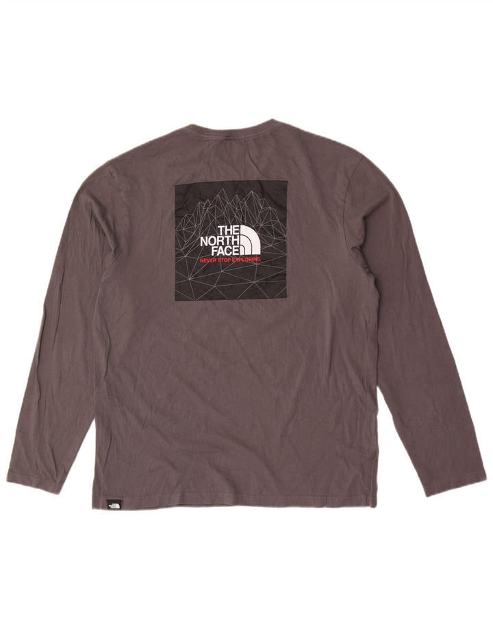 The North Face Hombre Graphic Top Manga Larga Gris Medio