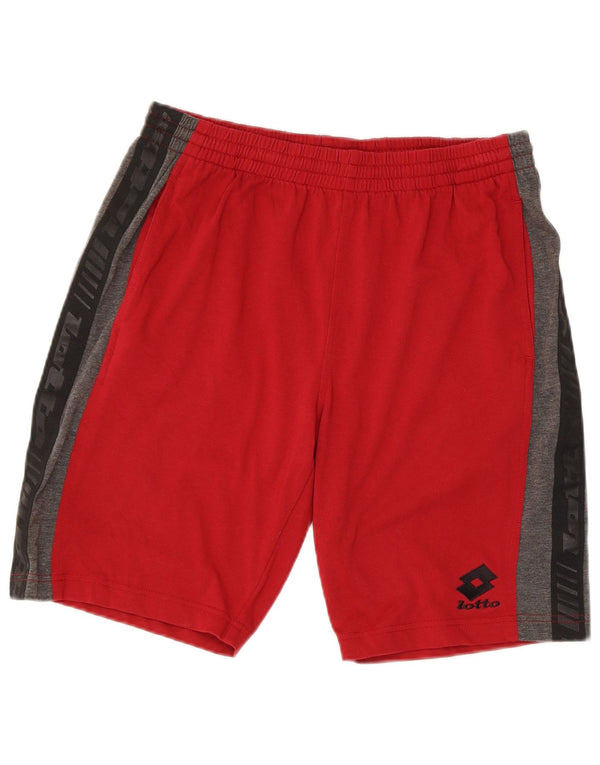 Lotto Shorts deportivos gráficos para hombre UK 42/44 XL Algodón color block rojo