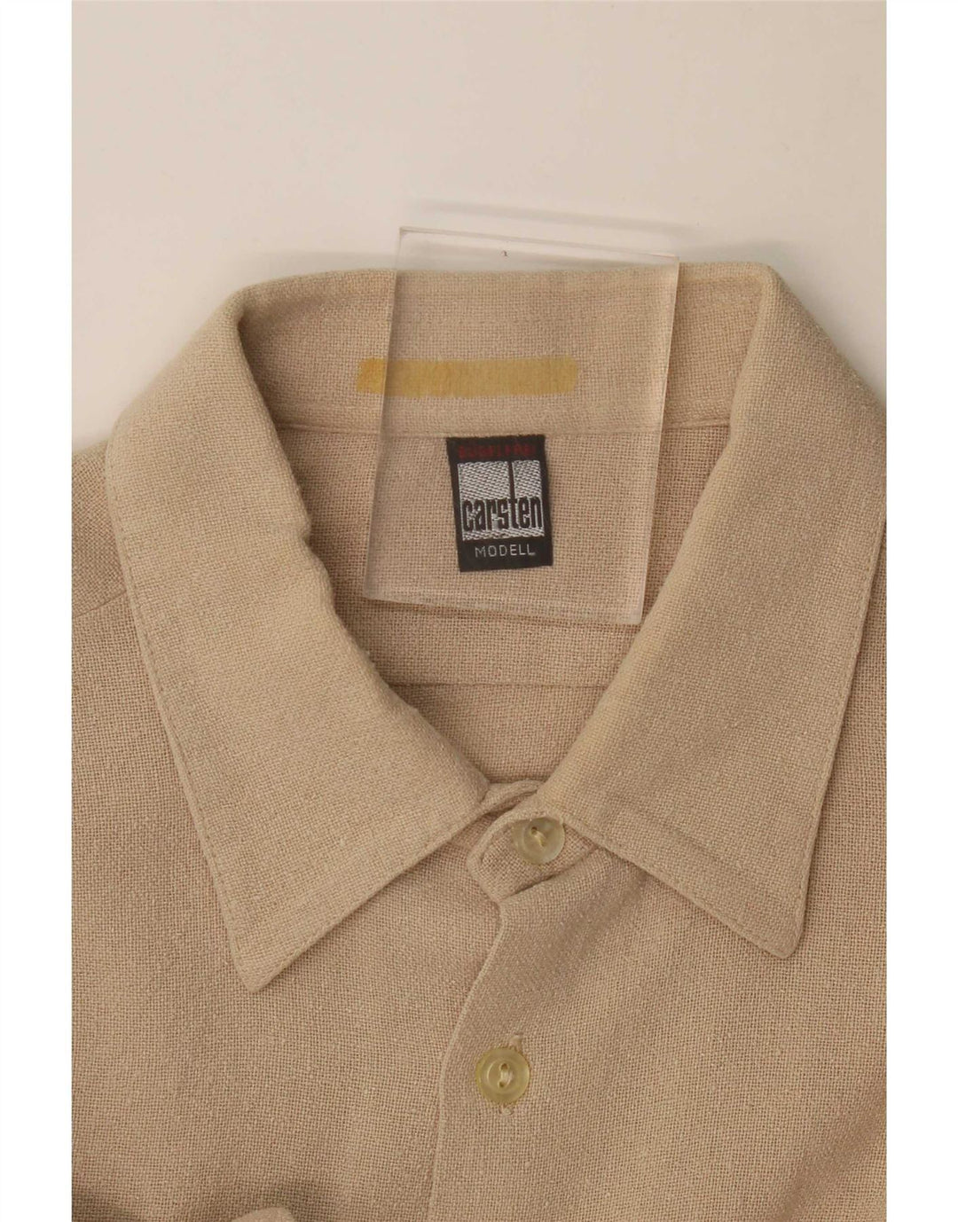 Camisa vintage para hombre grande beige