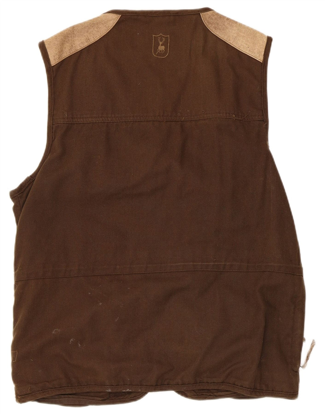 Deerhunter Chaleco para hombre UK 40 Large Marrón Colorblock Algodón