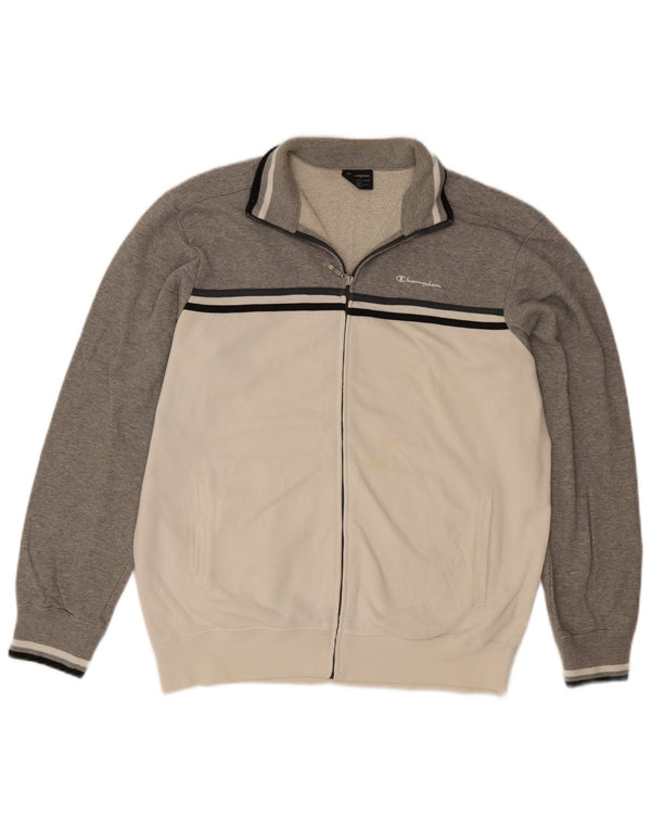 Champion Chaqueta de chándal para hombre XL Gris Colorblock Algodón