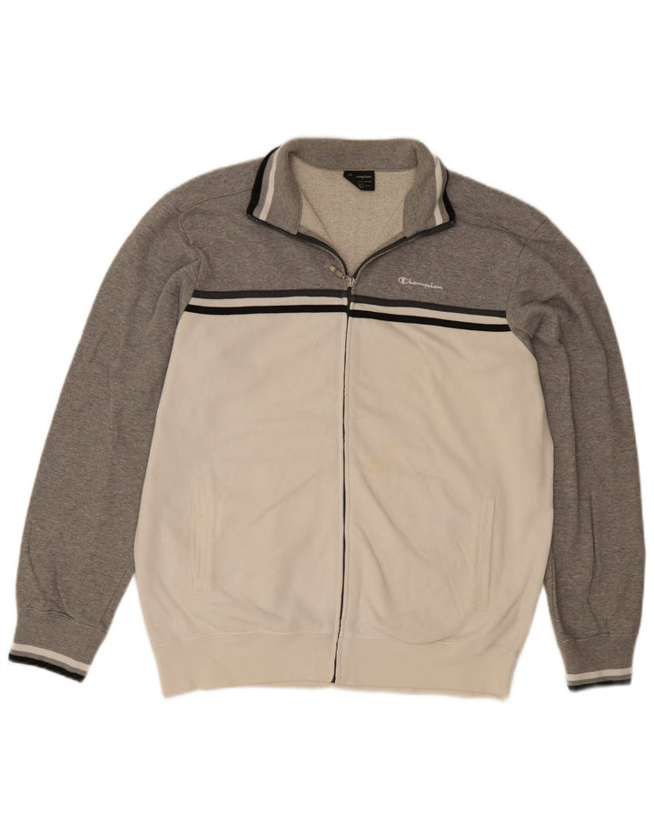 Champion Chaqueta de chándal para hombre XL Gris Colorblock Algodón