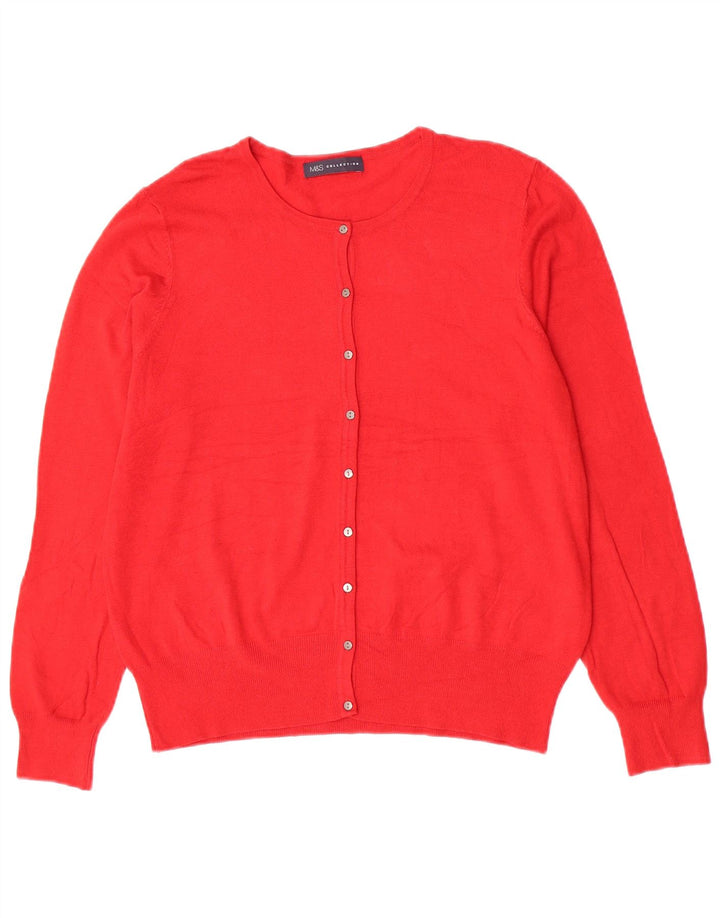 Marks & Spencer - Cárdigan para mujer, talla 40, color rojo mediano