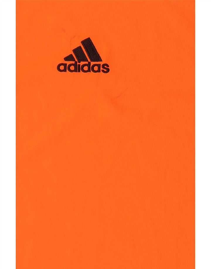 Adidas Mens Climalite Camiseta Top Grande Naranja Rayas Poliéster