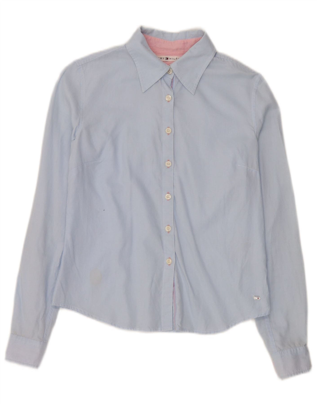 Tommy Hilfiger Camisa para mujer US 4 Pequeño Algodón Azul