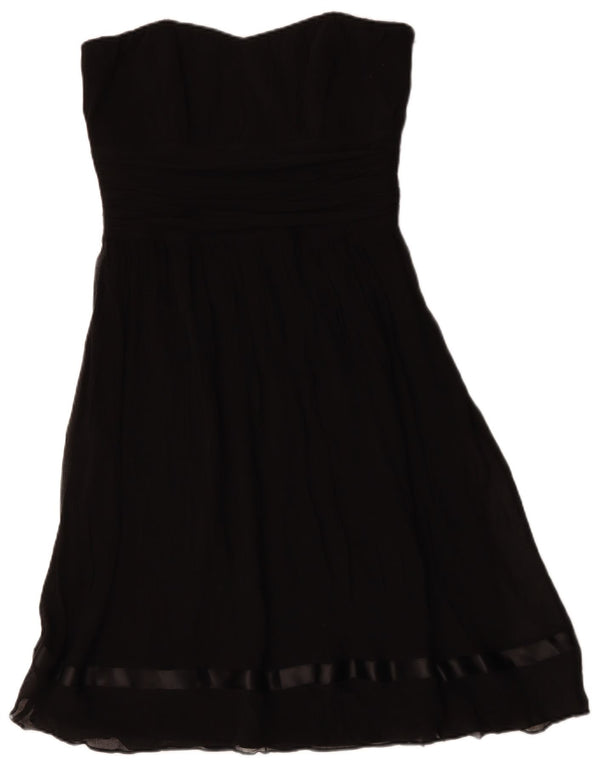 Ted Baker Vestido Sin Tirantes Para Mujer Talla 4 Grande Seda Negra