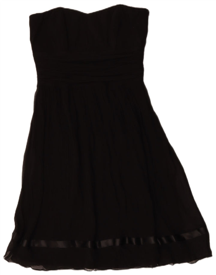 Ted Baker Vestido Sin Tirantes Para Mujer Talla 4 Grande Seda Negra