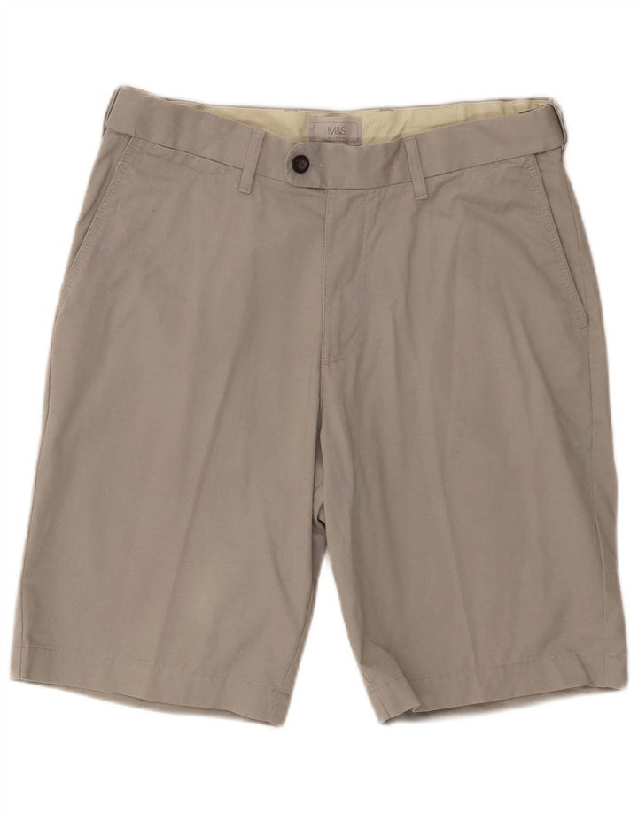 Marks & Spencer Pantalones cortos chinos para hombre W34 Algodón gris grande