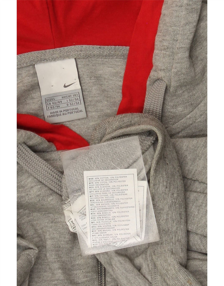 Nike - Sudadera con capucha y cremallera para hombre, talla grande, algodón gris