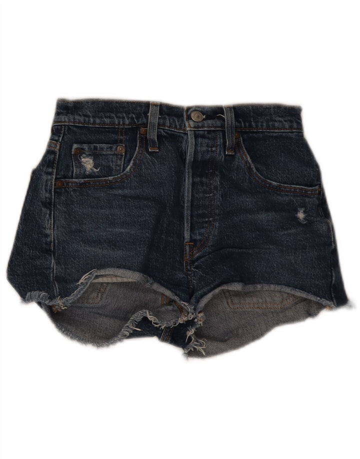 Levi's Mujer 501 Denim Hot Pants W26 Pequeño Azul