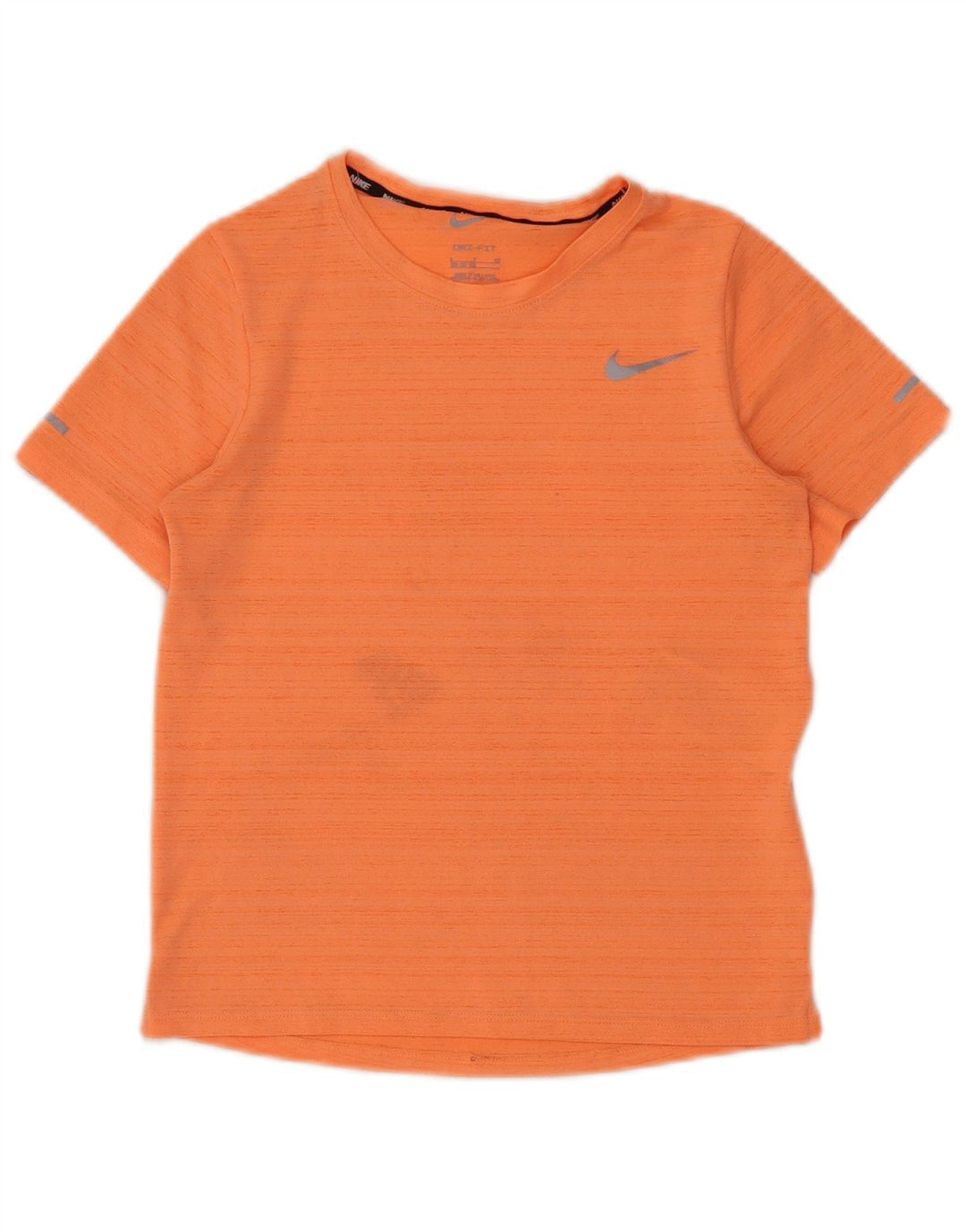 Nike Camiseta Dri Fit para niños 8-9 años Pequeña Naranja Poliéster a Rayas