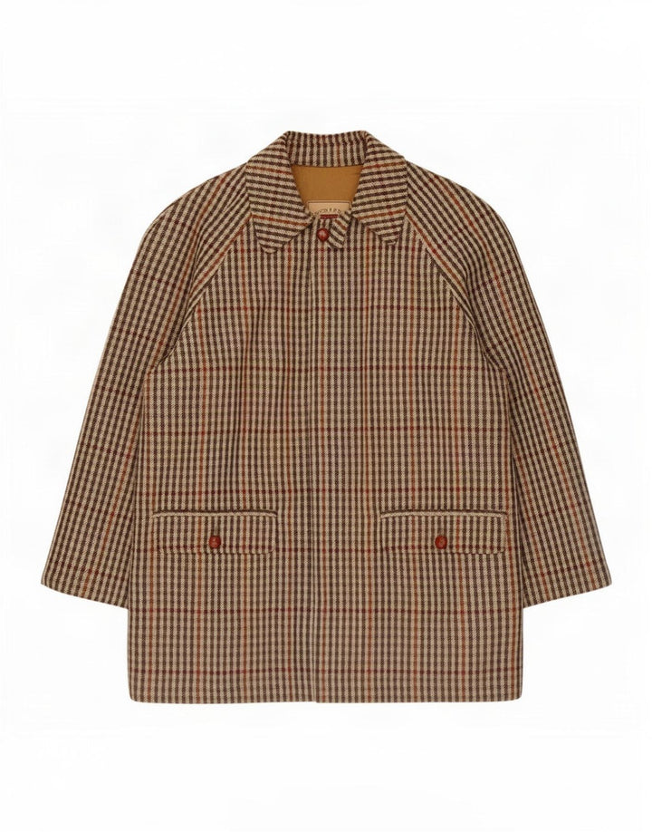 Norton & Wilson Abrigo para hombre IT 52 XL Beige Check