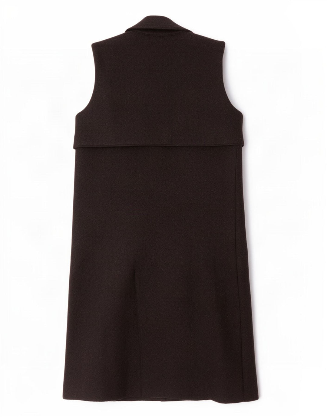 Zara Mujer Trafaluc Abrigo Abierto Sin Mangas UK 44 Mediano Lana Negra