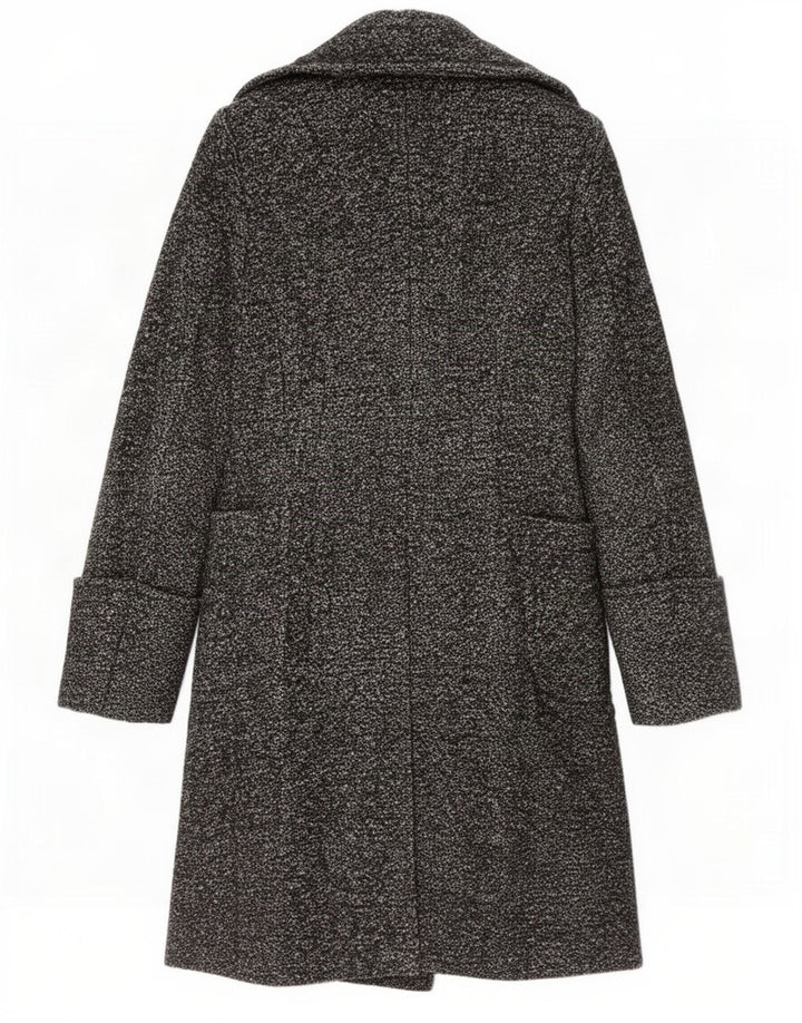 Benetton Abrigo De Doble Botonadura Para Mujer UK 8 Small Gris Moteado