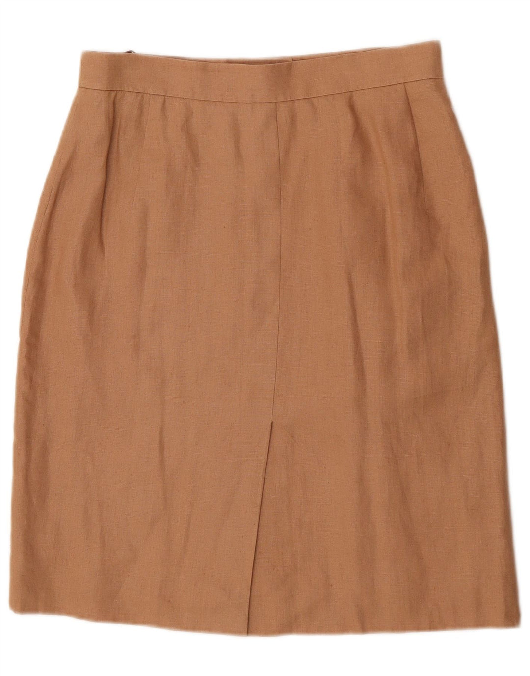 HERMES Falda recta para mujer IT 44 Mediana W30 Lino beige