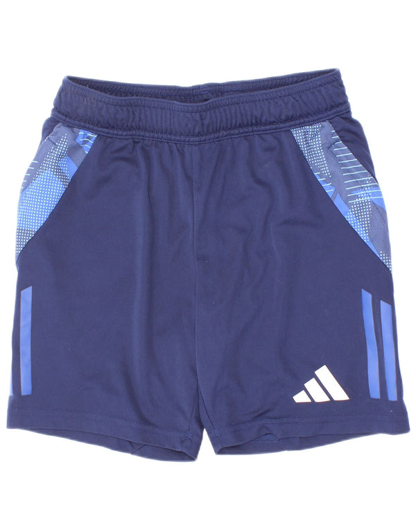 Adidas Pantalones cortos deportivos Aeroready para niños 9-10 años Azul marino Colorblock