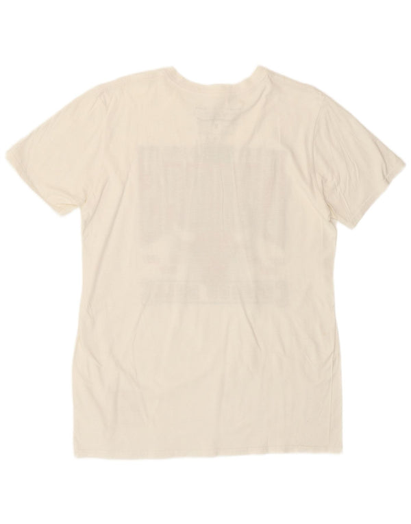 MITCHELL & NESS Camiseta estampada de los Chicago Bulls para hombre, talla mediana, color blanco roto