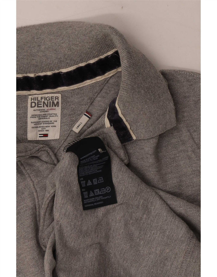 Polo Tommy Hilfiger para hombre de algodón gris pequeño