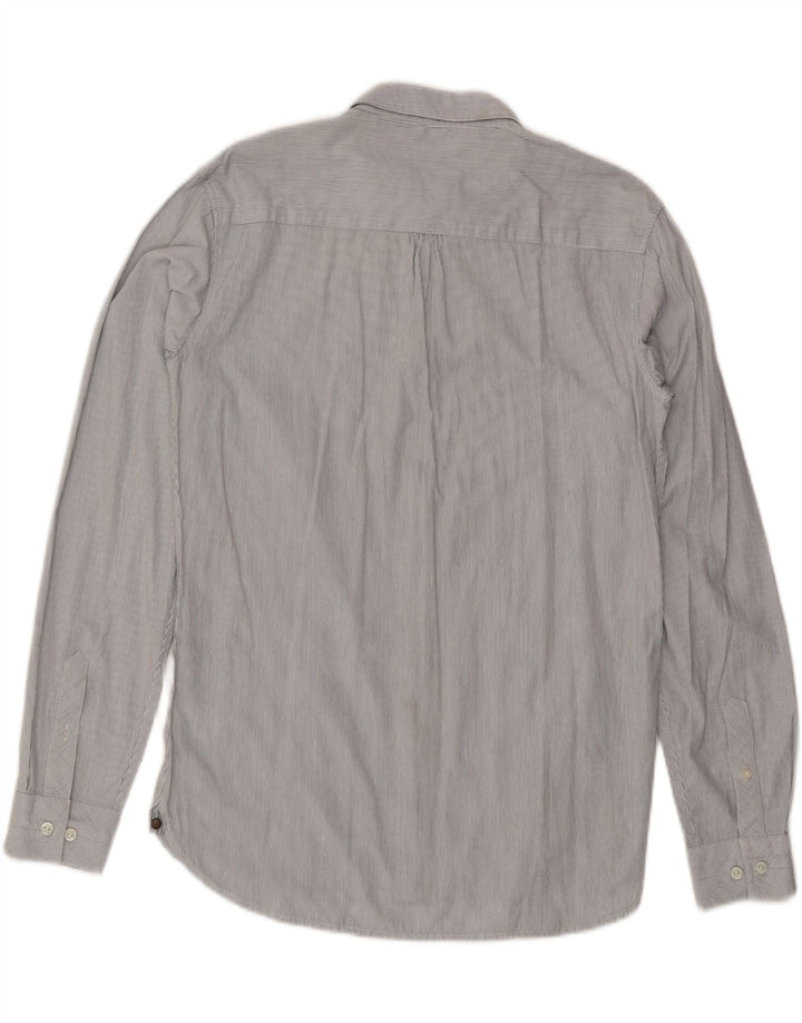 WRANGLER Camisa de hombre grande gris de algodón a rayas