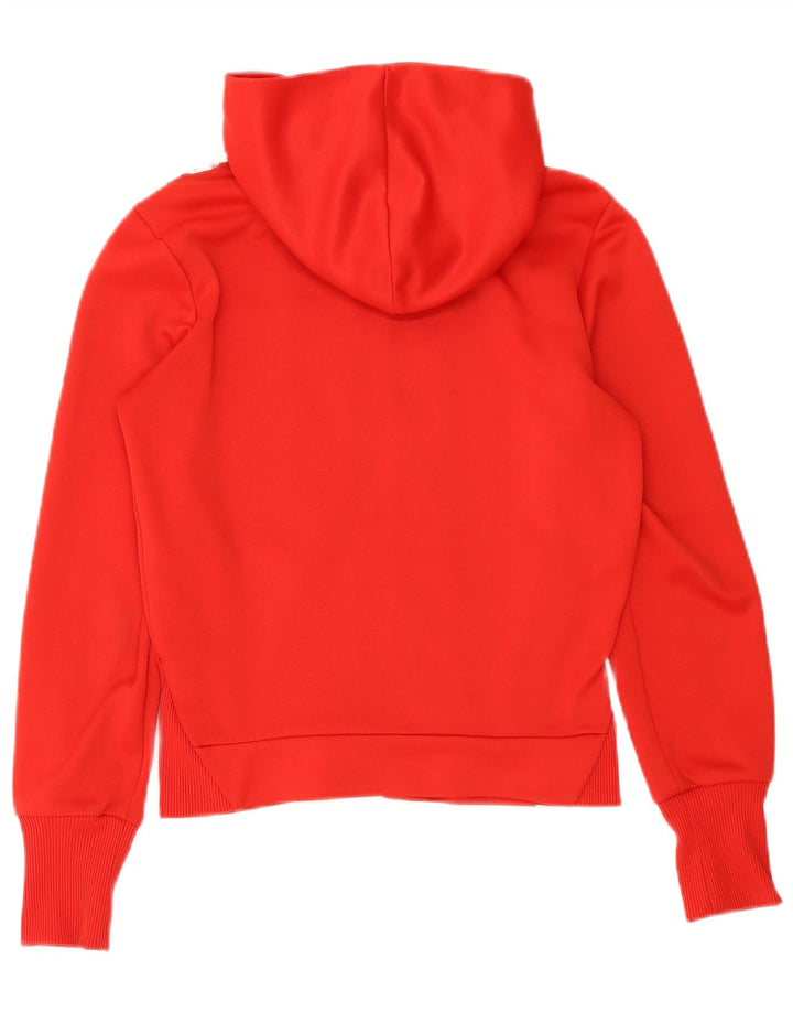 Adidas Sudadera con capucha y cremallera gráfica para mujer EU 38 Pequeño Poliéster rojo