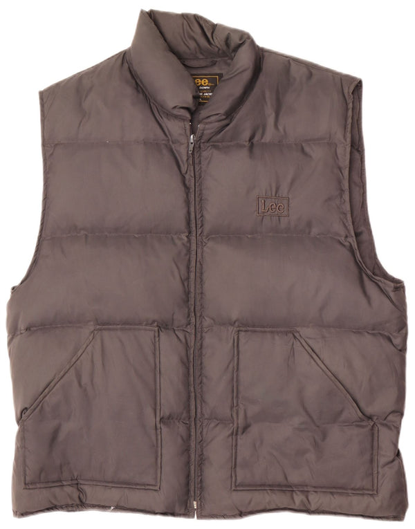 Chaleco acolchado Lee para hombre UK 42 XL Nylon gris