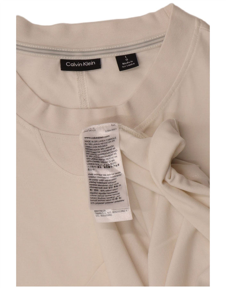Calvin Klein - Camiseta para hombre, talla grande, algodón blanco