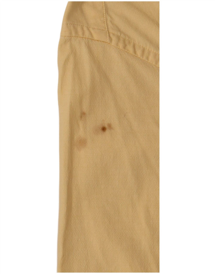 Eddie Bauer Camisa De Manga Corta Para Hombre Algodón Amarillo Medio