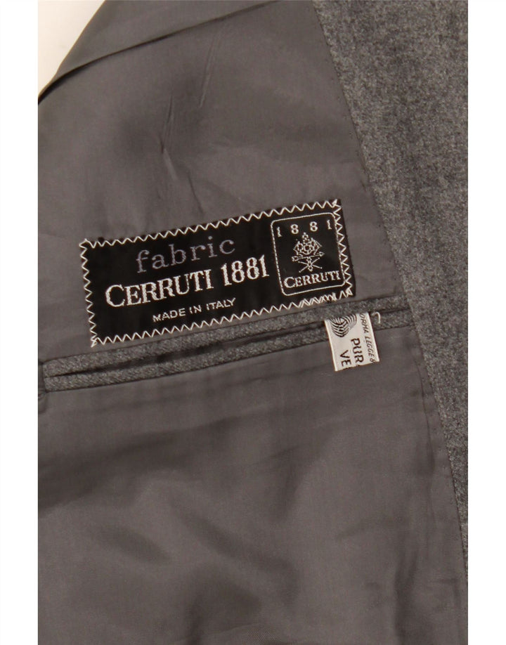 Cerruti 1881 Chaqueta tipo blazer de 2 botones para hombre UK 42 XL Lana gris