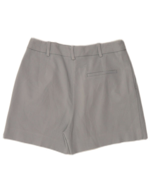 Zara Mujer Pantalones Cortos Chinos De Cintura Alta Mediano W28 Algodón Azul