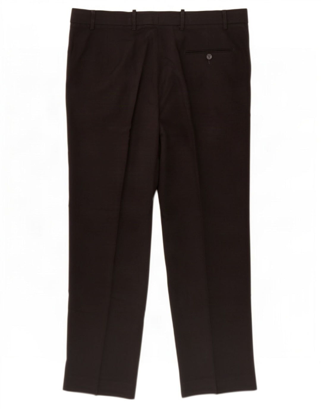Marks & Spencer Pantalón de traje regular para hombre W38 L31 Poliéster negro