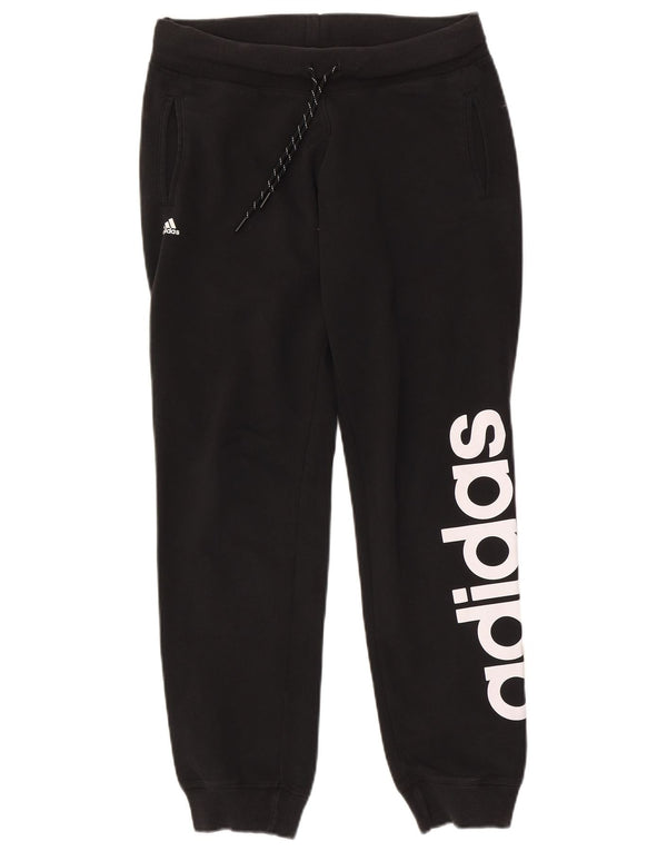 Adidas Mujer Graphic Chándal Pantalones Joggers UK 12/14 Mediano Negro
