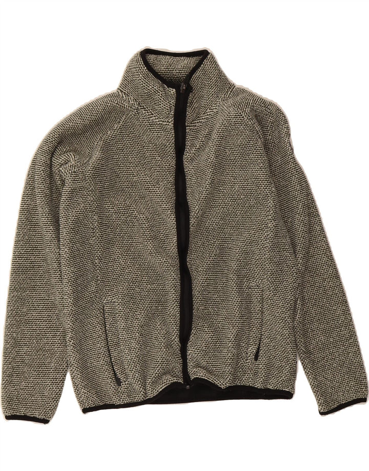 TRESPASS Boys Fleece Jacket 11-12 Years Grey Flecked Polyester Vintage Trespass and Second-Hand Trespass from Messina Hembry 