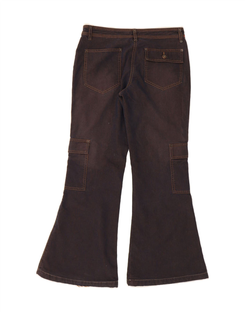 VERO MODA Womens Flare Cargo Casual Trousers W38 L29 Navy Blue Striped Vintage Vero Moda and Second-Hand Vero Moda from Messina Hembry 