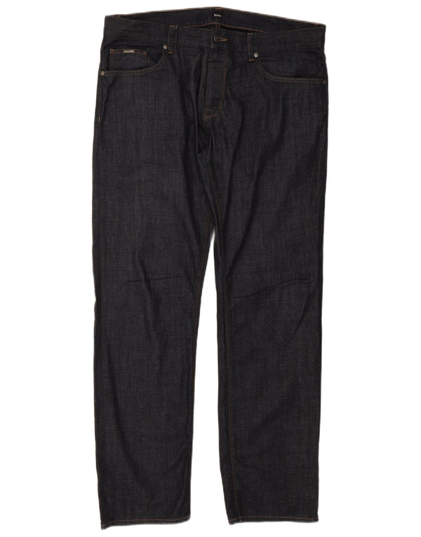 Vaqueros Hugo Boss Hombre Rectos W36 L32 Algodón Azul Marino