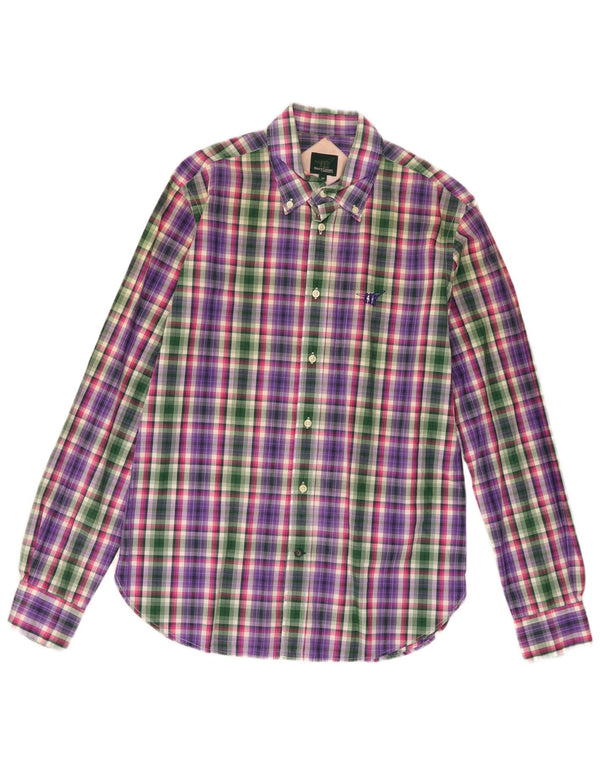 Henry Cottons Camisa para hombre Talla 39 Mediana Algodón a cuadros multicolor