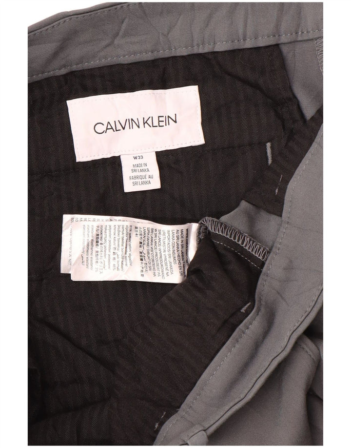 Pantalones cortos chinos Calvin Klein para hombre W33 Algodón gris medio