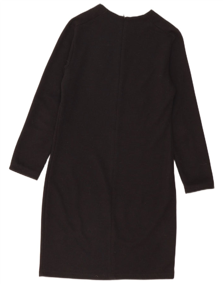 Zara Mujer Vestido Jersey Reino Unido 44 Grande Negro