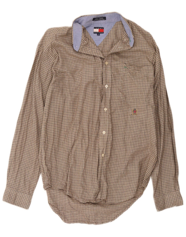 Camisa Tommy Hilfiger Hombre Algodón a cuadros marrón medio