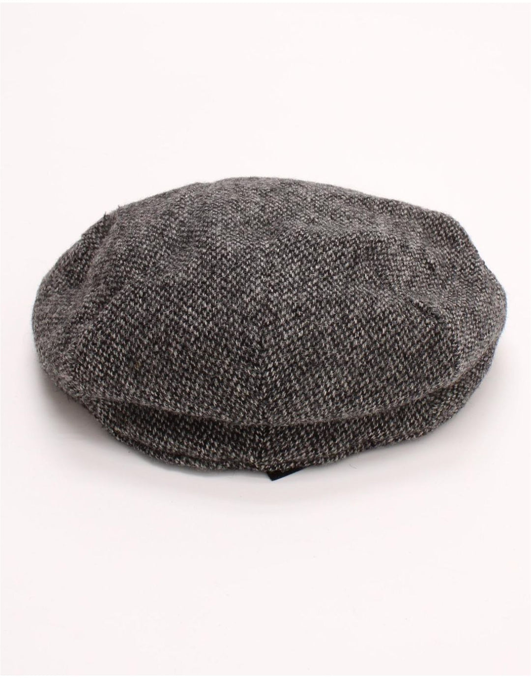 Gorra plana Marks & Spencer para hombre, talla grande, gris, lana en espiga, clásica