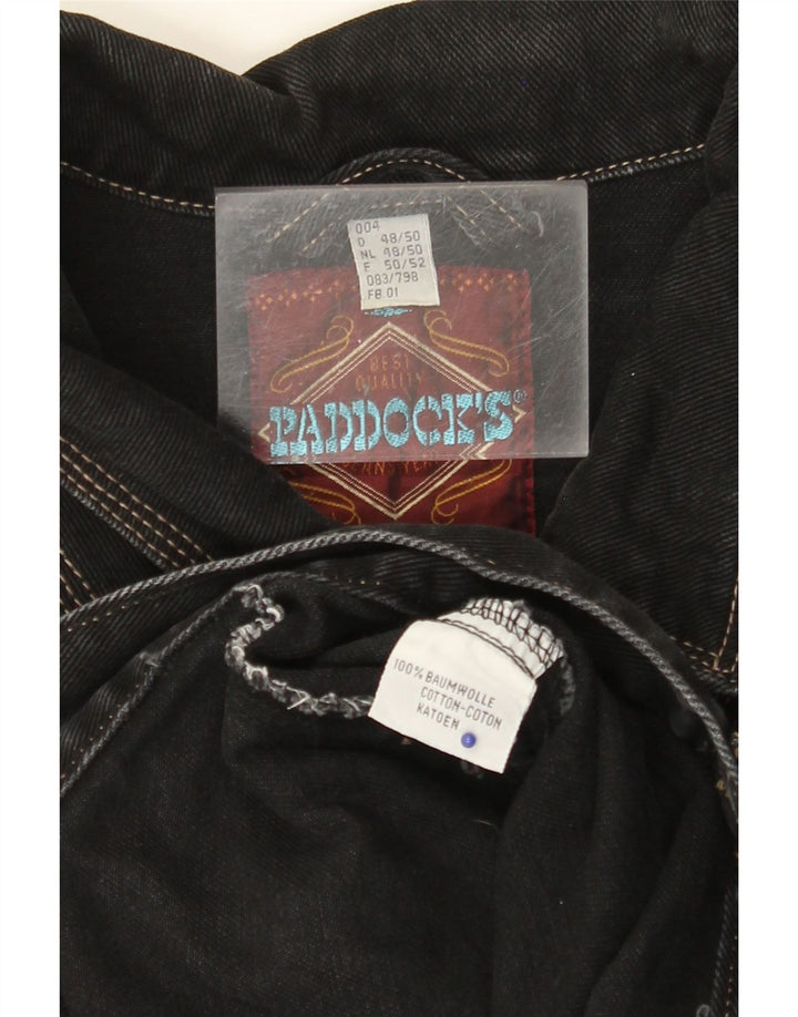 PADDOCK'S Chaleco vaquero para hombre EU 48/50 XL Algodón negro