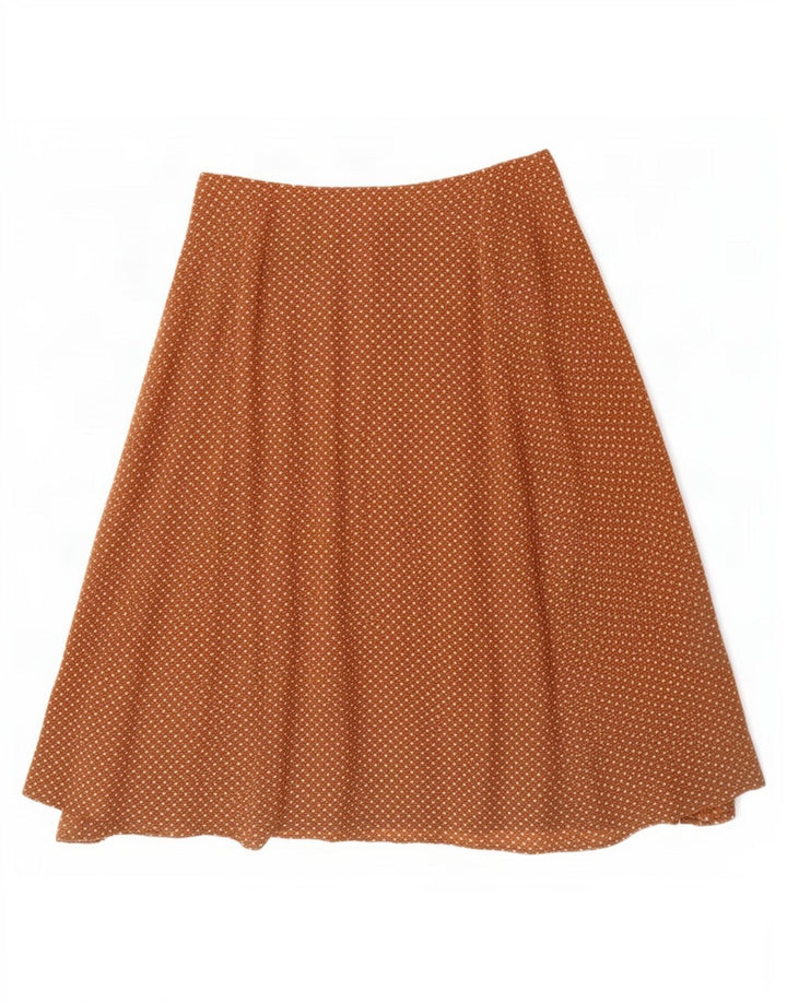 Falda acampanada para mujer Les Copains IT 46 Large W32 Acetato manchado marrón