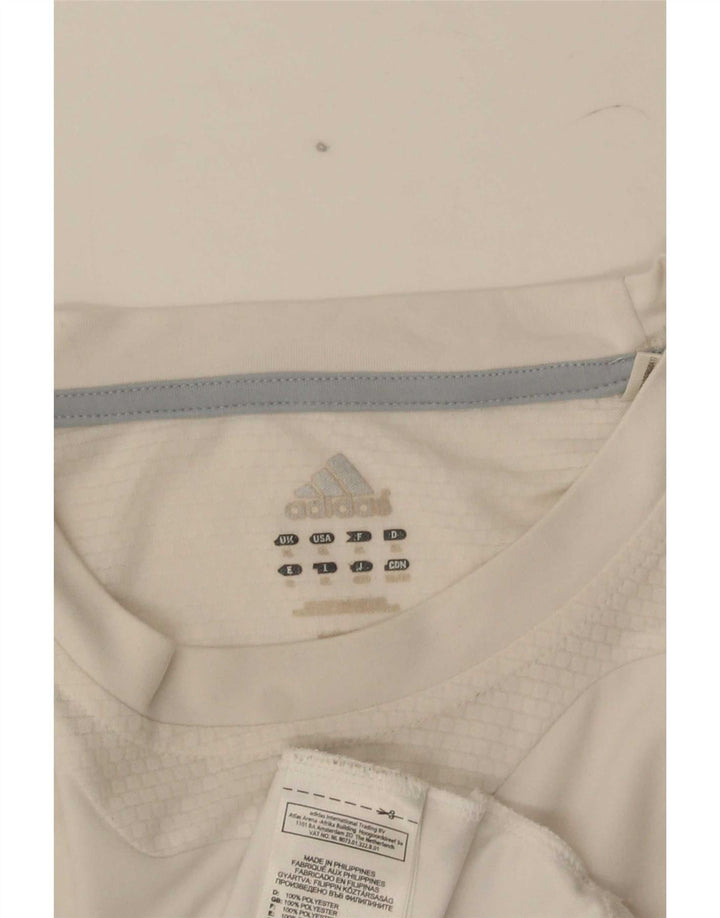 Adidas Hombre Climacool Camiseta Top XL Blanco Colorblock Poliéster
