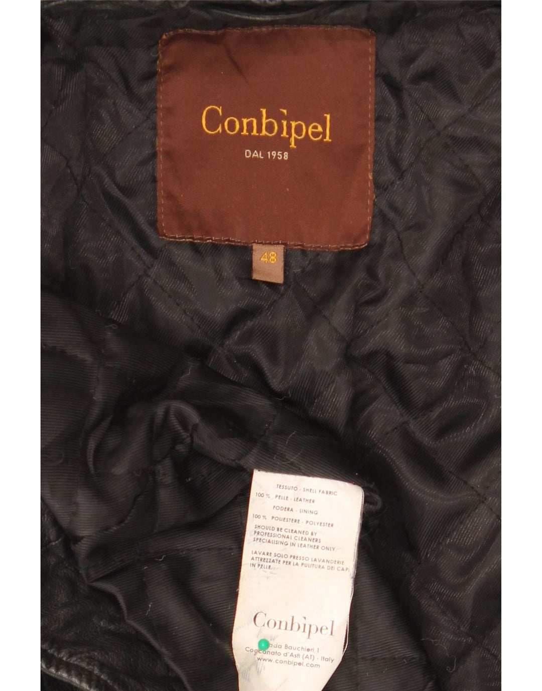 Conbipel Chaqueta de cuero para hombre IT 48 Medium Black