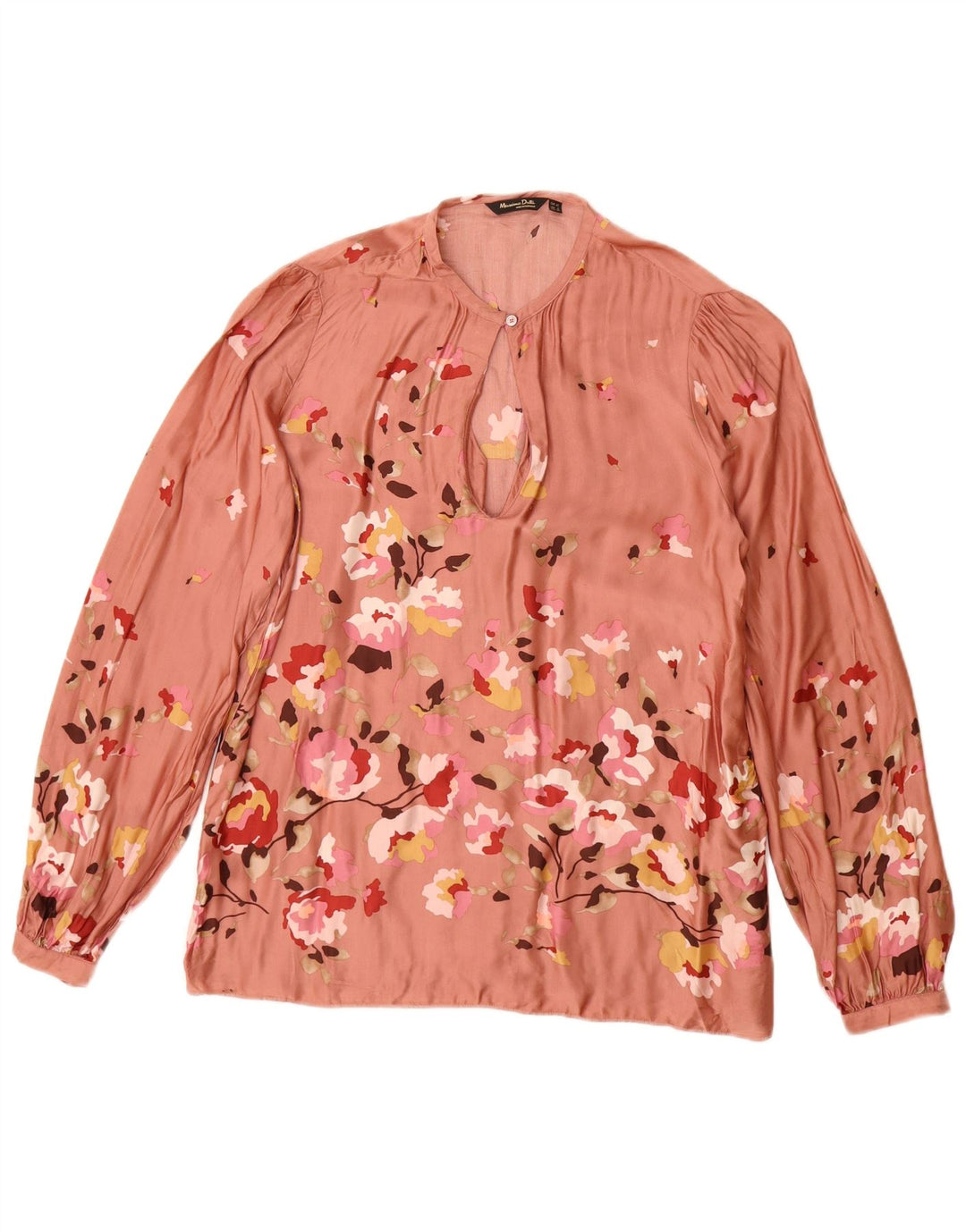Massimo Dutti Blusa Mujer Top EU 40 Viscosa Floral Rosa Medio
