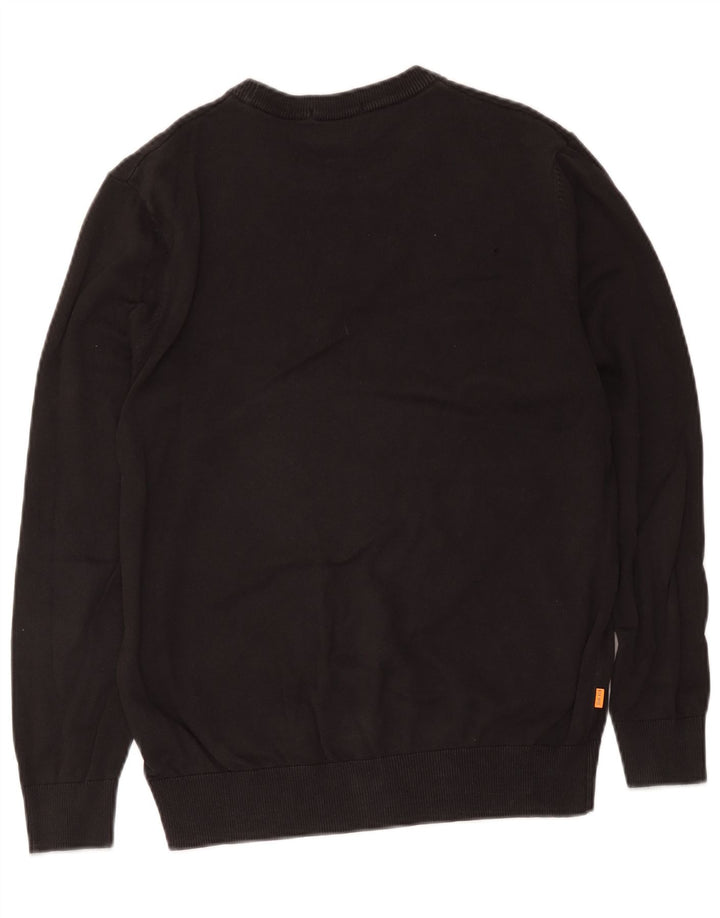 Timberland Jersey De Cuello Redondo Para Hombre Suéter De Algodón Negro Mediano